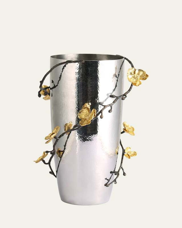 Gold Orchid Centerpiece Vase